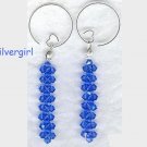 Sapphire Blue Swarovski Crystal Dangle Earrings