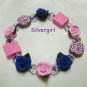 Boutique Polymer Clay Roses Bracelet