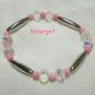 CZ Clear Crystal Pink Magnesite SP Stretch Bracelet
