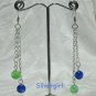 3" Silver or Gold Plate Fibre Optic and Chain Earrings