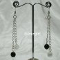 3" Silver or Gold Plate Fibre Optic and Chain Earrings