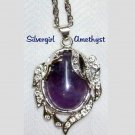 Amethyst Gemstone Necklace Rhodonite Rope Chain Amethyst Gemstone Necklace Rhodonite Rope Chain