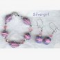 Candy Land Polymer Clay Crystal Bracelet Earring Set