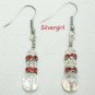 Sparkling Ice Crystal Red Dangle Earrings