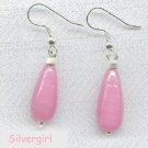 Creamy Pink Tear Drop Dangle Earrings Creamy Pink Tear Drop Dangle Earrings