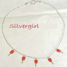 Field of Tulips Sparkly Glass Dangle Necklace Field of Tulips Sparkly Glass Dangle Necklace