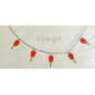Field of Tulips Sparkly Glass Dangle Necklace