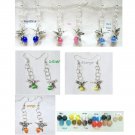 Hummingbird Pearch Cat's Eye Silver Plate Earrings   PICK YOUR COLOR