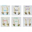Hummingbird Perch Cat's Eye Earrings Gold Plate PICK YOUR COLOR Hummingbird Perch Cat's Eye Earrings Gold Plate PICK YOUR COLOR