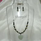 Pale Blue Silver Freshwater Pearl Necklace Set