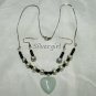 Pale Blue Silver Freshwater Pearl Necklace Set
