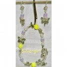 Lemon Lilac Antique Silver Plate Butterfly Bracelet Set