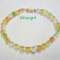 Wire Weaved Opague Pastel Glass Bead Bracelet