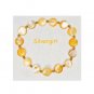 MOP Disc Shaped Dyed Shell Beaded Stretch Bracelet