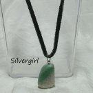 Tree Agate Gemstone Necklace and Leather