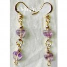 Long Dangly Fluorite Gemstone Earrings