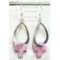 Pretty Colored Dyed Cross Shell Earrings Choose you fav color!