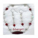 Christmas Sparkle Swarovski Czech Bracelet Earring Set