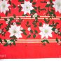 Set of 3 Table Setting Pads Red Christmas White Poinsettia Green Gold