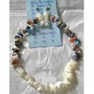 Multi Gemstone Mother of Pearl Chip Necklace & Earring Set
