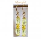 Sparkling Lemon Yellow Crystal Dangle Earrings Sparkling Lemon Yellow Crystal Dangle Earrings