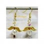 Crystal Angel Gold Plate Necklace Earring Set