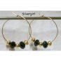 Sparkling Crystal Gold Plate Hoop Earrings You Choose Color