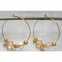 Sparkling Crystal Gold Plate Hoop Earrings You Choose Color