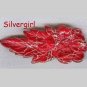 Bright Gold and Red Vintage Hair Clips