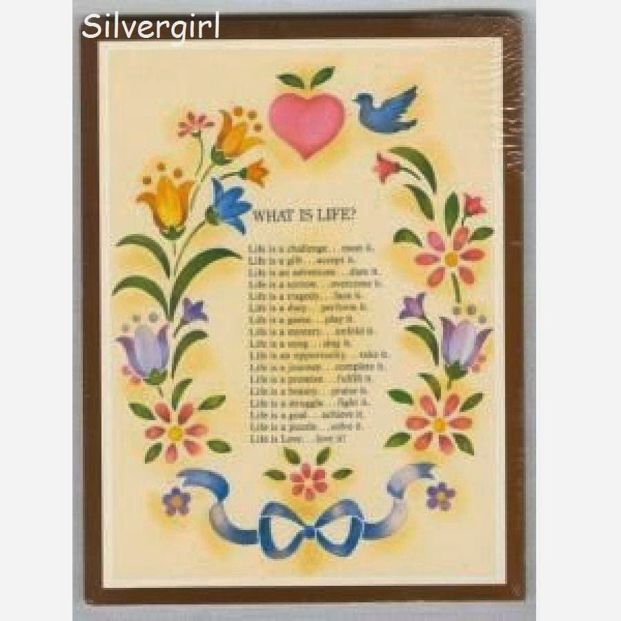 Pretty Floral 'WHAT IS LIFE'  Wall Plaque