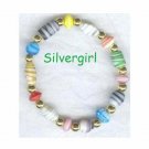 Multicolored Swirled Glass Bracelet