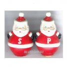 Ceramic 2 Piece Santa Claus Salt and Pepper Shakers