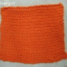 Soft Hand Knit Cotton Dish Face Cloths Orange
