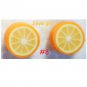 2 Tone Tiny *Citrus* Slice Polymer Clay Stud Earrings 10mm/3/8"