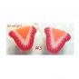 Tiny Fruit Slice Polymer Clay Stud Earrings Strawberry, Apple, Kiwi, Cantaloupe,