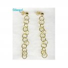 12 Gold Ring Dangle Earrings Gold Plated 5mm Ball Studs 12 Gold Ring Dangle Earrings Gold Plated 5mm Ball Studs