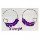 Purple Coconut Coco Heishi Beaded Earrings Purple Coconut Coco Heishi Beaded Earrings