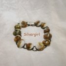 Silver Plate Polished 1/2 Shell Bracelet