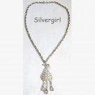 Vintage Antique Sparkly Rhinestone Pear Shape Necklace