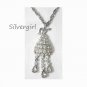 Vintage Antique Sparkly Rhinestone Pear Shape Necklace
