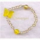 Gold Ring Yellow Butterfly Bracelet