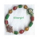 Stretch Multi Colored & Shaped Lampwork Bead Bracelet Stretch Multi Colored & Shaped Lampwork Bead Bracelet