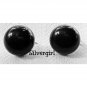 Vintage Black 1/2 Ball Plastic Screw Back Earrings