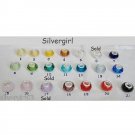 YOUR CHOICE Sparkling SS Lined Crystal Hoop Earrings