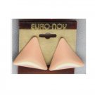 1 Pr Peach Metal Pierced Earrings