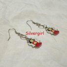 Red Angel Charm Dangle Earrings Red Angel Charm Dangle Earrings