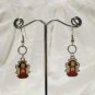 Red Angel Charm Dangle Earrings