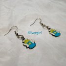 Blue Angel Charm Dangle Earrings