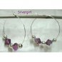Sparkling Crystal Silver Plate Hoop Earrings You Choose Color