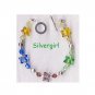 Multi Colored Bumpy Lampwork Glass Bead Bracelet